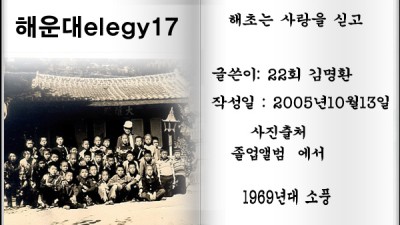 해운대elegy17, 해초는 사랑을 싣고